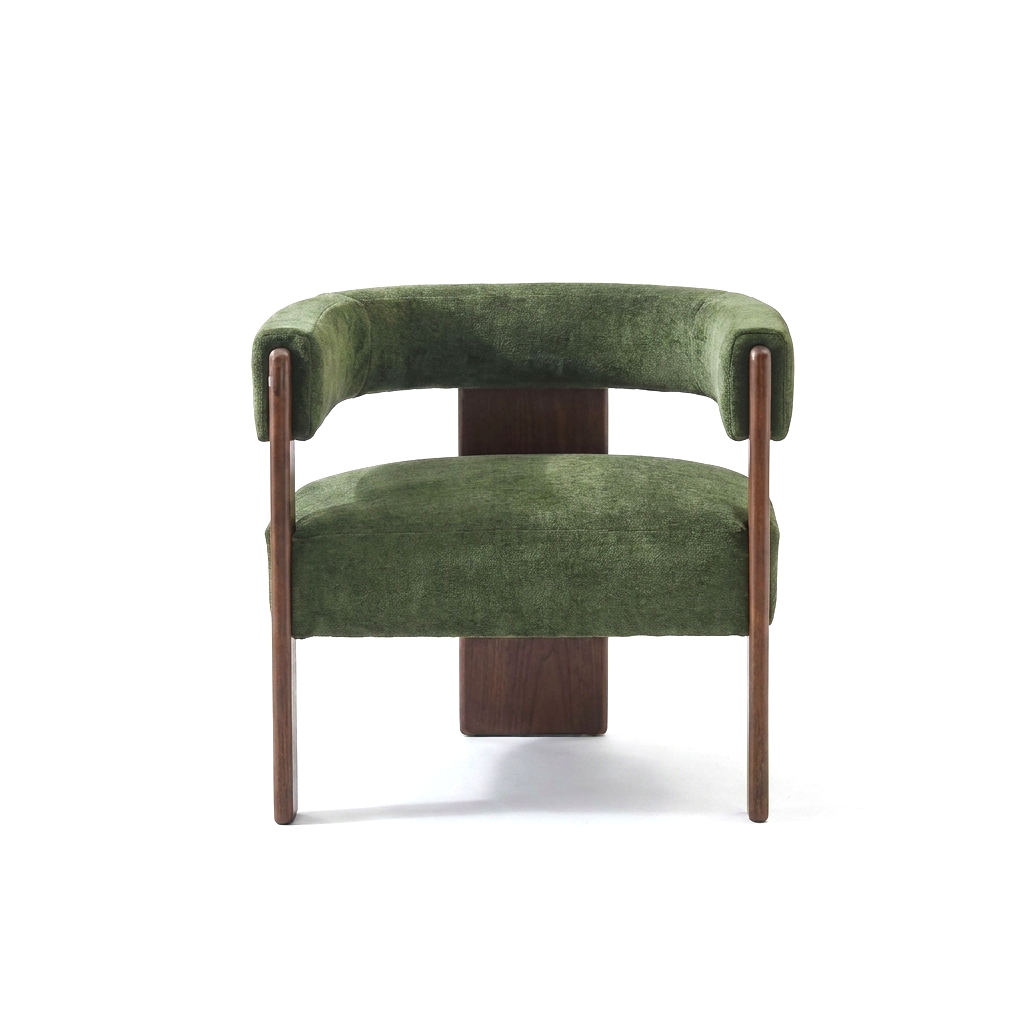 Velvet Barrel Accent Chair