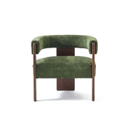 Velvet Barrel Accent Chair