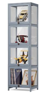 4-Tier Acrylic Door Display Cabinet