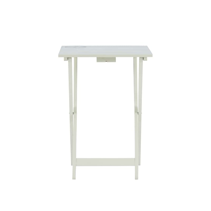 5-Piece Folding TV Tray Table Set with Stand – Light Gray