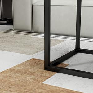 Nesting Side Table Set of 3 with Metal Frame