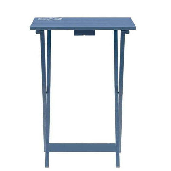 Folding Wood TV Tray Table Set of 4 with Stand