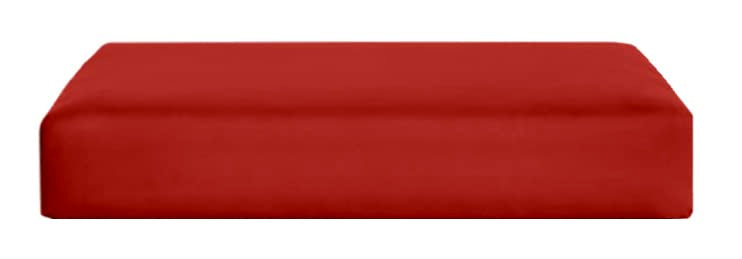 Red Outdoor Ottoman Cushion