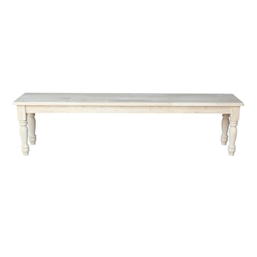 Shaker Style Bench – Unfinished Wood