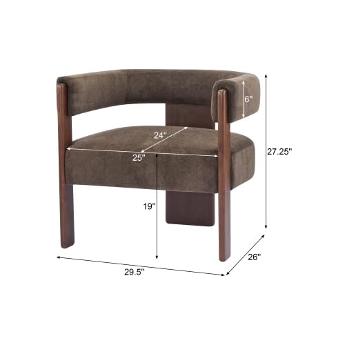 Velvet Barrel Accent Chair