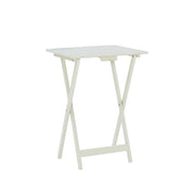5-Piece Folding TV Tray Table Set with Stand – Light Gray