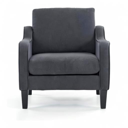 VINGLI Accent Chairs for Living Room Chairs Mid Century Modern Chair Sofa Chair Upholstered Arm Chair with Scooped Arms for Bedroom, Apartment, Office, Studio, Waiting Room, Play Room