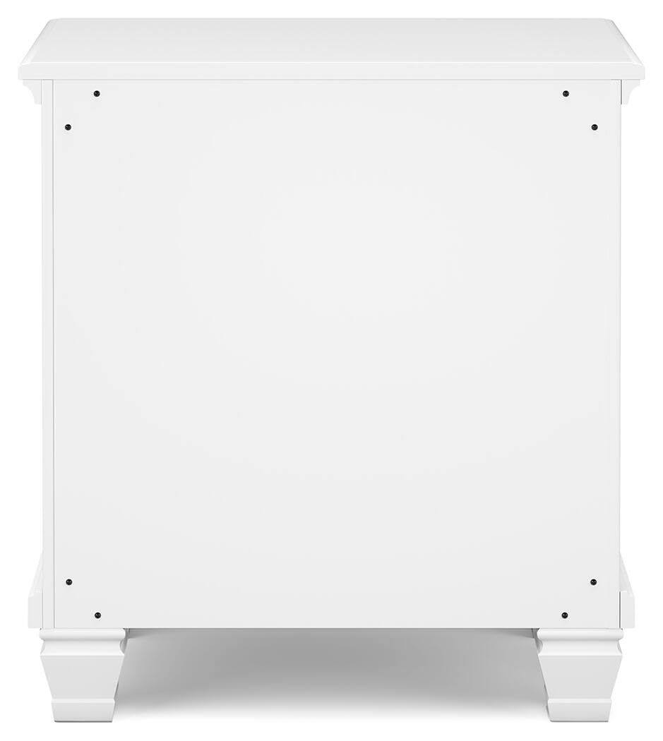 White 2-Drawer Nightstand
