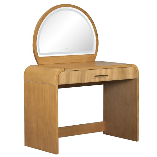 Makeup Vanity with LED Mirror
