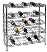Metal Wire Wine Rack with 9 Shelves