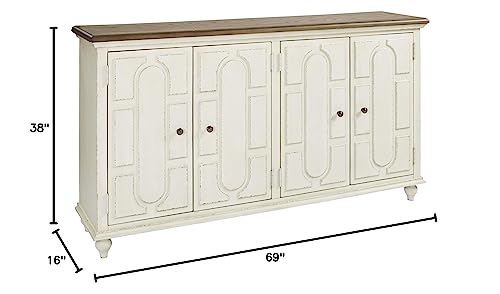 4-Door Accent Cabinet with Adjustable Shelves