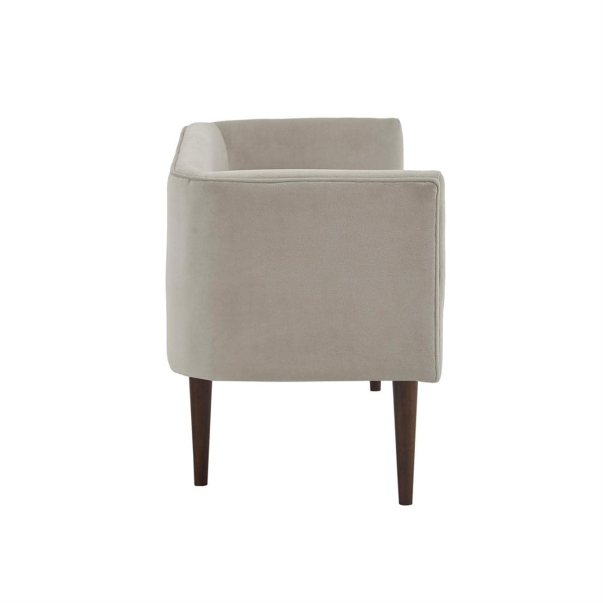 Cream Velvet Accent Bench