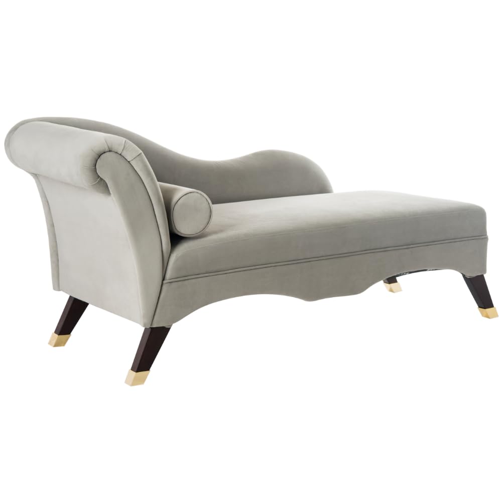 Grey Velvet Chaise Lounge