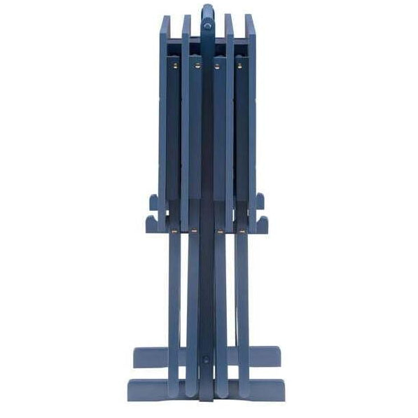 Folding Wood TV Tray Table Set of 4 with Stand