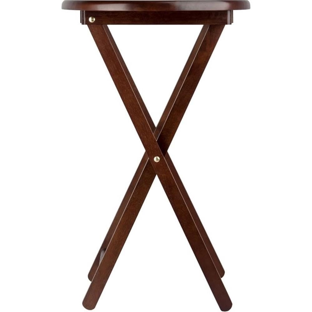 5-Piece Solid Wood Oval Snack Table Set with Storage Stand – Cappuccino