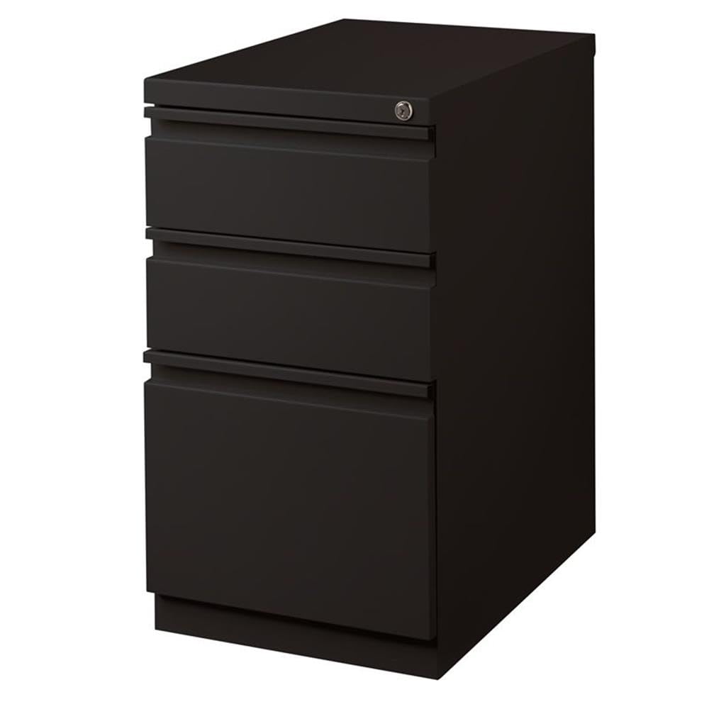 HIRSH - 23" Deep Mobile Pedestal File Cabinet 3 Drawer Box-Box-File, Letter Width, Black