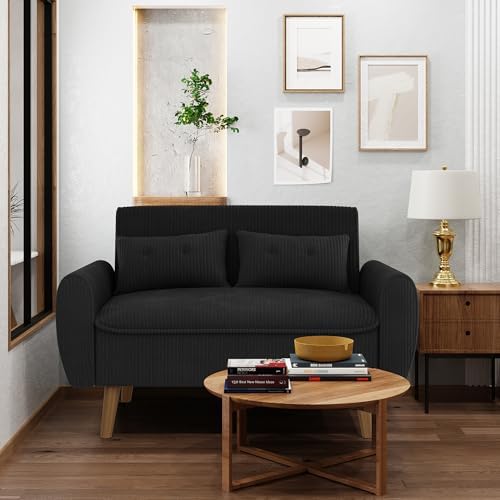 Black Upholstered Loveseat