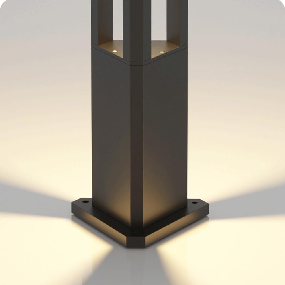 Landscape Pathway Lights Modern Black Path Light Cone LED Bollard Lighting Fixture Outdoor Sideway Lighting With Aluminum Housing Walkway Lamps Waterproof 3000k Lawn Light For Garden Yard House Park