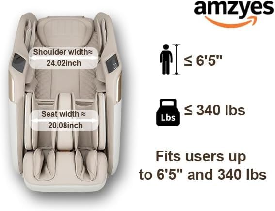 Amzyes 2026 4D Massage Chair Full Body, Zero Gravity Recliner
