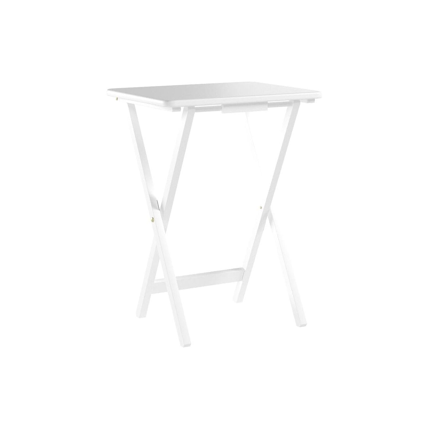 5-Piece Solid Wood Folding Tray Table Set with Storage Stand