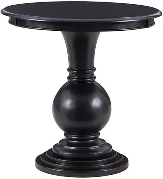 Round Pedestal Accent Table – Natural Finish