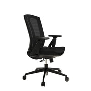 SUNLINE Ergo Classic Ergonomic Office Chair - Desk Chair with Adjustable Lumbar Support, Foam Seat Cushion, Mesh Back, and Smooth Casters - Ideal as Computer Chair, Home - Black, 330 lbs