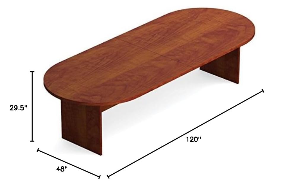 Offices To Go 10 Ft Conference Room Table Dimensions: 120" W X 48" D X 29 1/2" H Slab Base - American Espresso