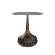 Round Iron Pedestal Accent Table