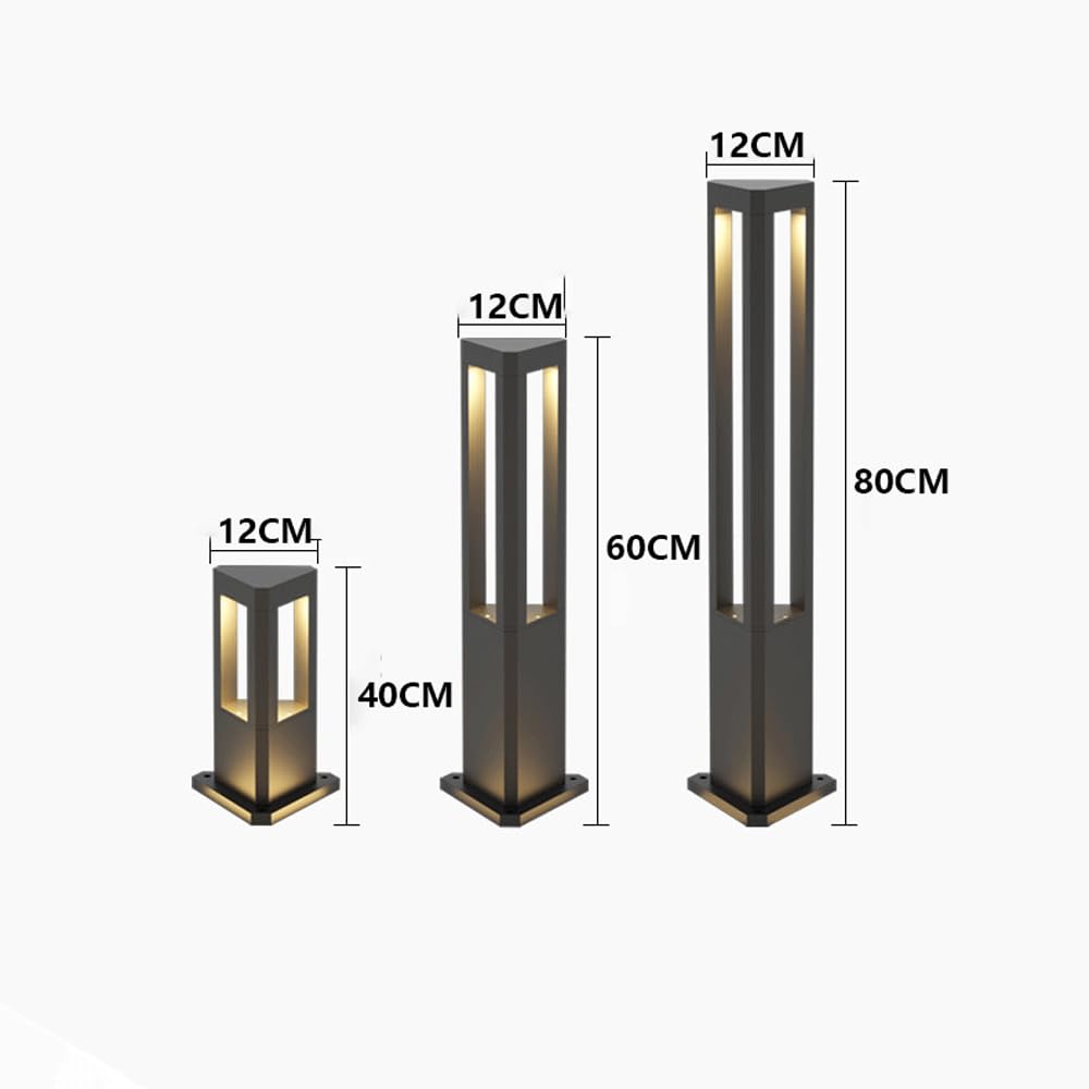 Landscape Pathway Lights Modern Black Path Light Cone LED Bollard Lighting Fixture Outdoor Sideway Lighting With Aluminum Housing Walkway Lamps Waterproof 3000k Lawn Light For Garden Yard House Park