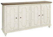 4-Door Accent Cabinet with Adjustable Shelves