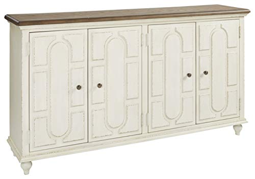4-Door Accent Cabinet with Adjustable Shelves
