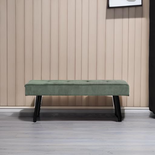 Corduroy Padded Entryway Bench