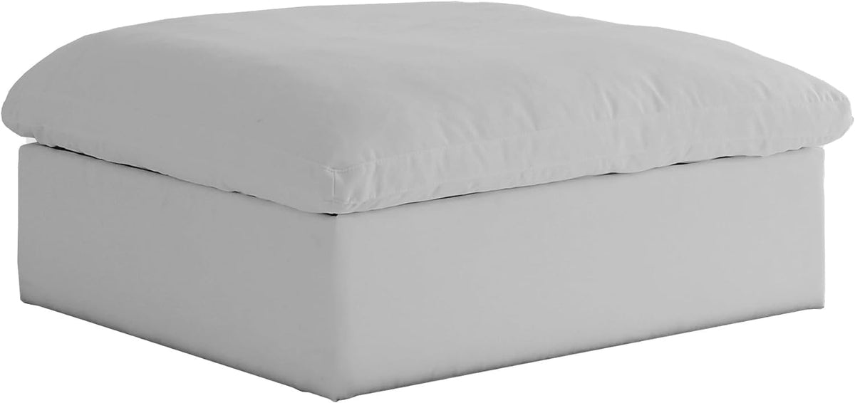 Gray Velvet Storage Ottoman