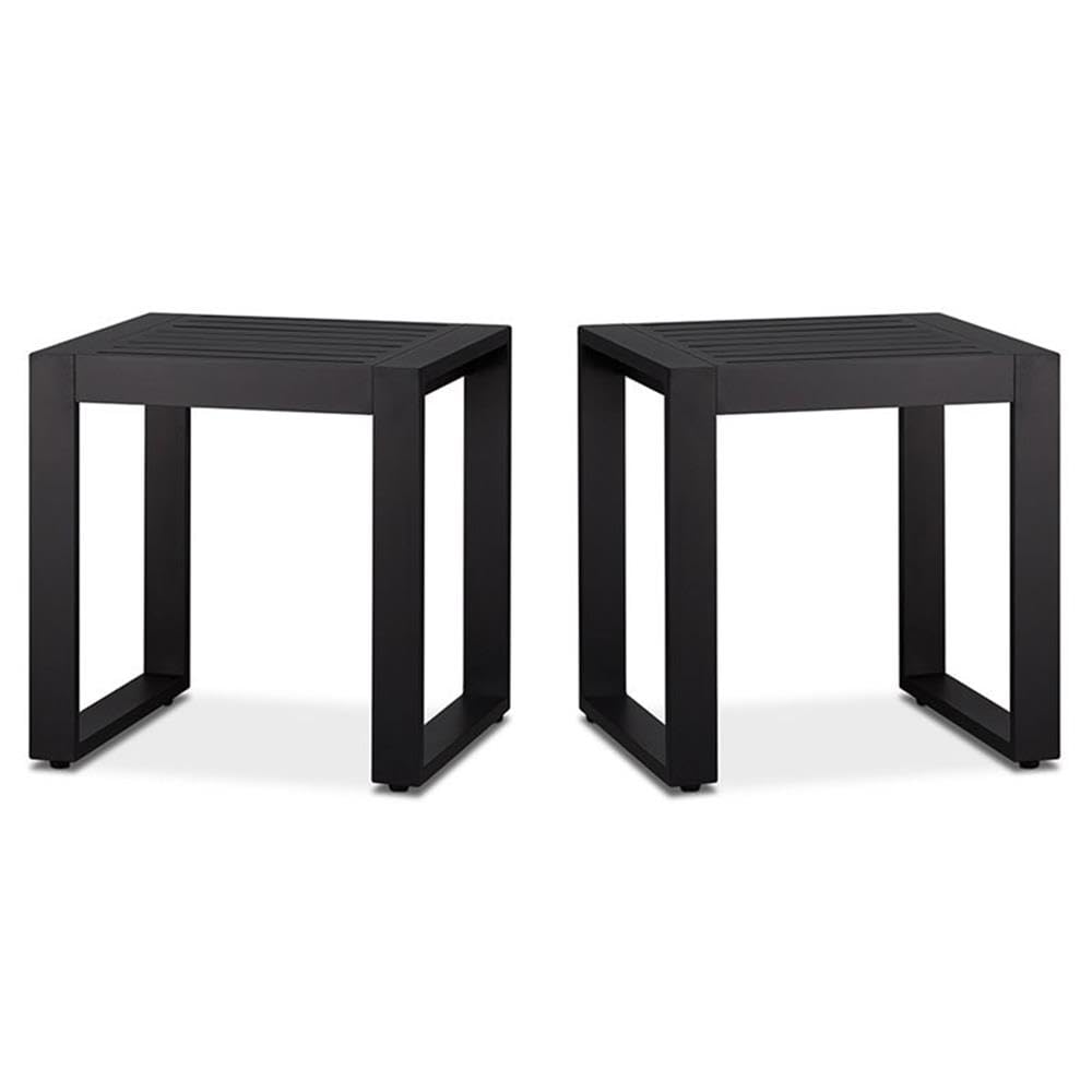 Aluminum Outdoor End Table Set of 2