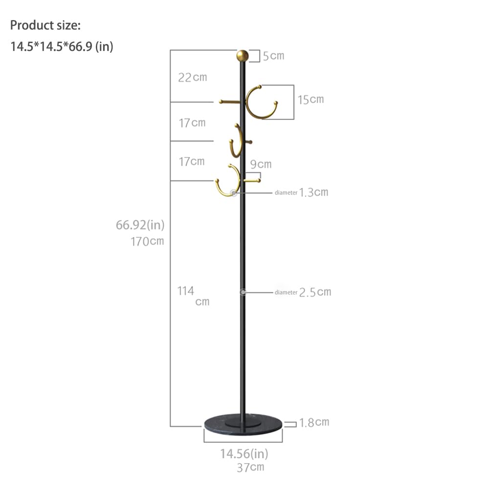Modern Coat Rack with Marble Base