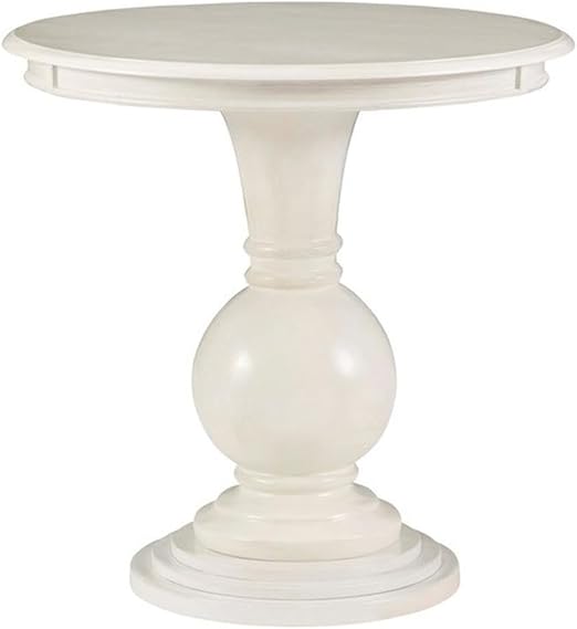 Round Pedestal Accent Table – Natural Finish