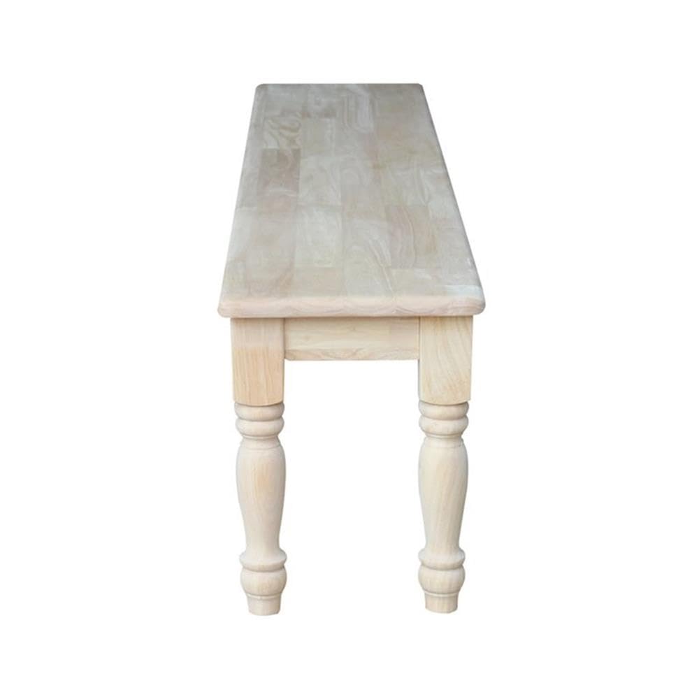 Shaker Style Bench – Unfinished Wood