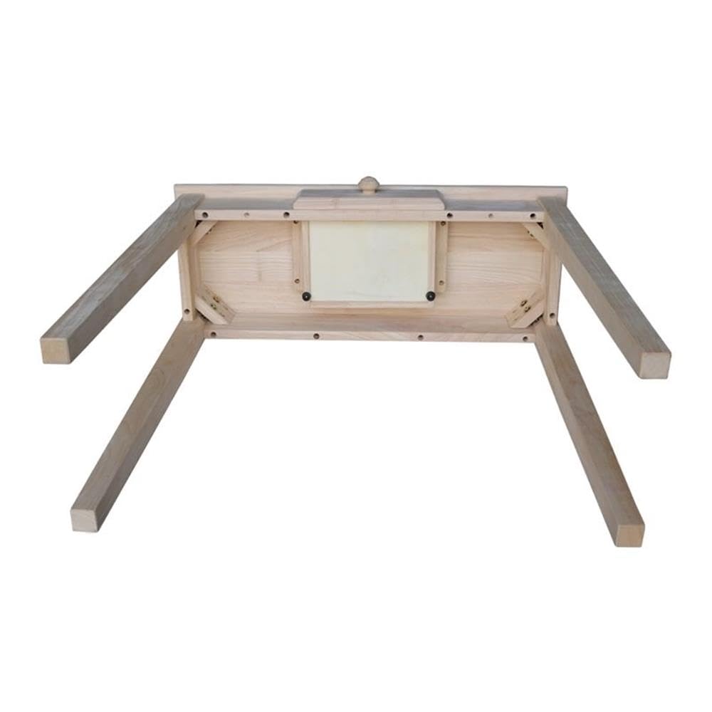 Unfinished Wood Console Table with Drawer