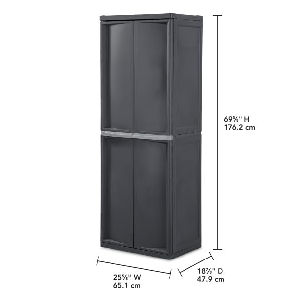 4-Shelf Plastic Storage Cabinet