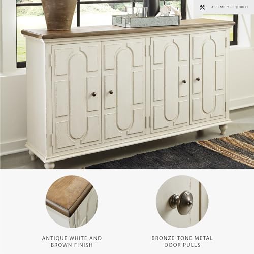 4-Door Accent Cabinet with Adjustable Shelves