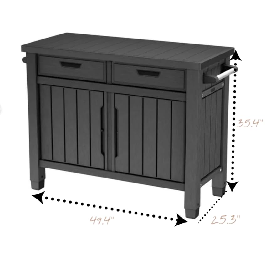Outdoor Buffet Storage Cabinet with Drawers