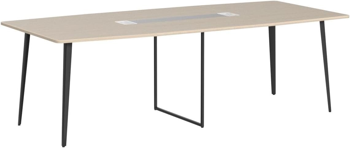8FT Boat-Shaped Conference Table with Grommet
