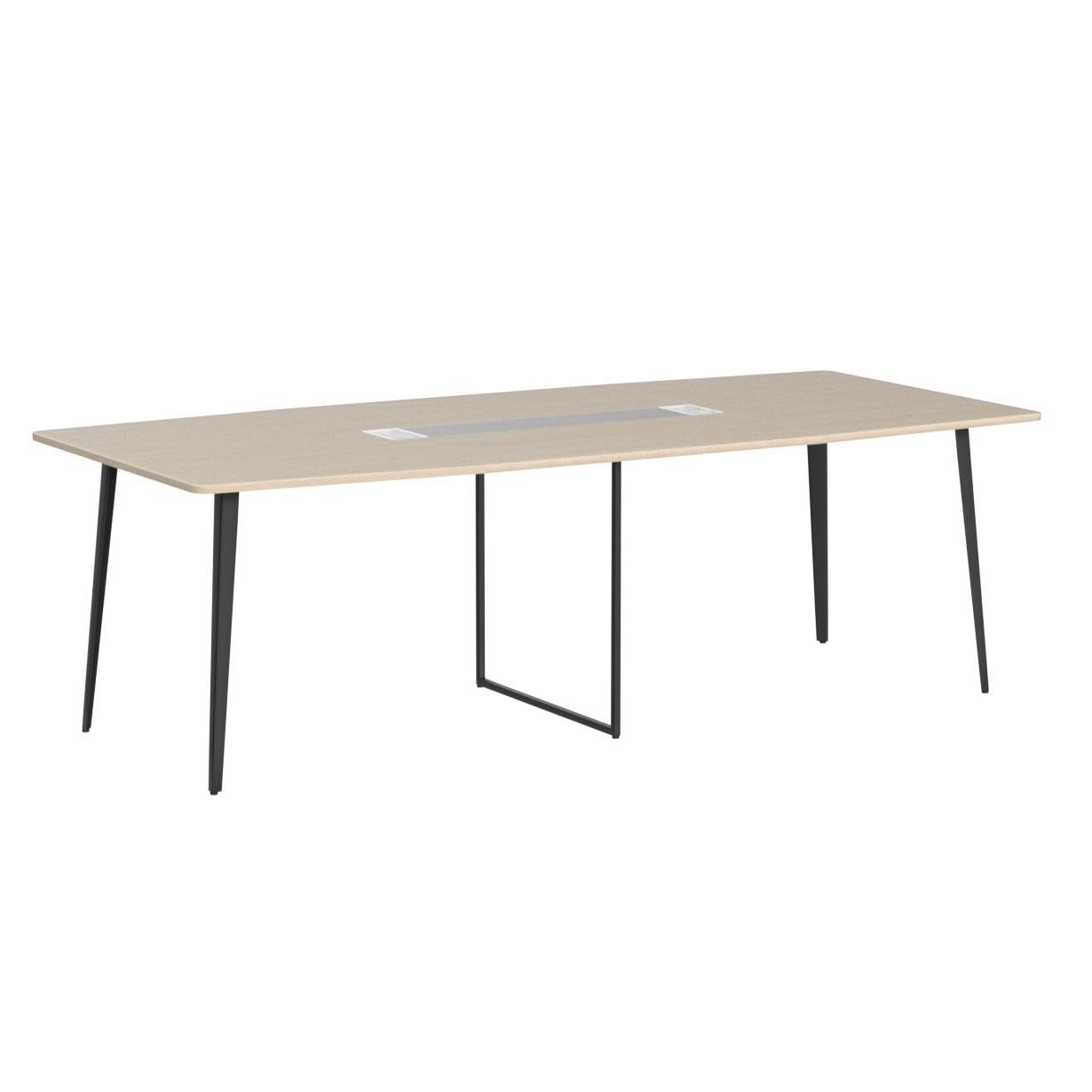 8FT Boat-Shaped Conference Table with Grommet
