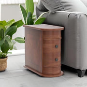 Wood End Table with 2 Drawers