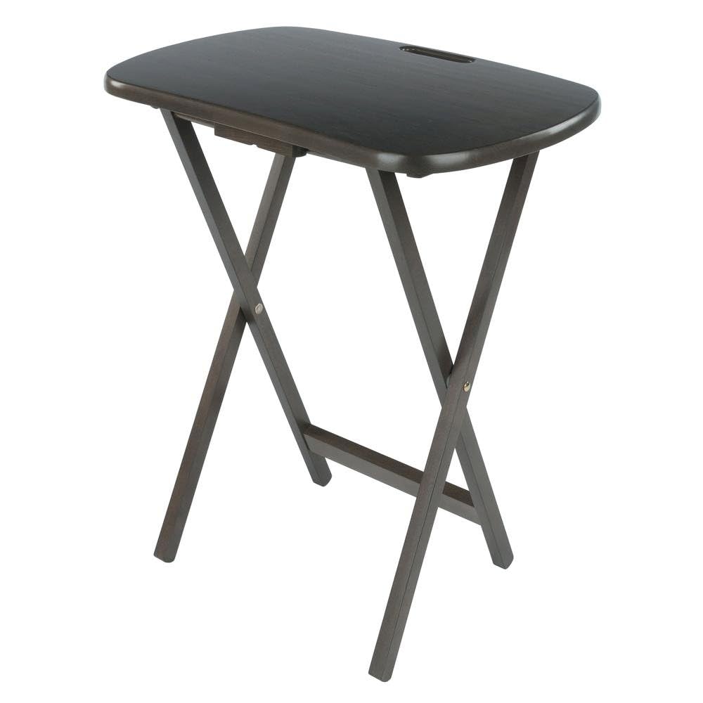 5-Piece Folding TV Tray Table Set with Storage Rack