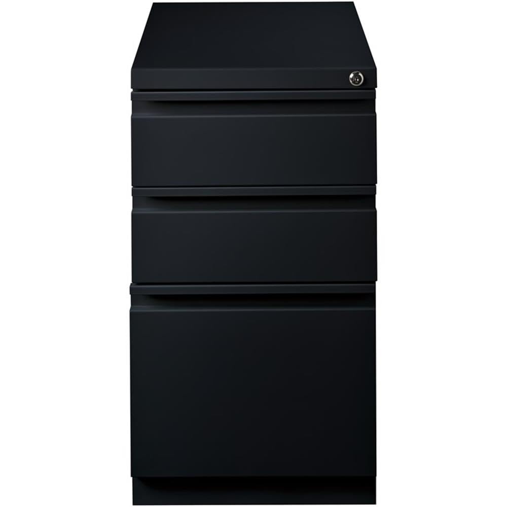 HIRSH - 23" Deep Mobile Pedestal File Cabinet 3 Drawer Box-Box-File, Letter Width, Black