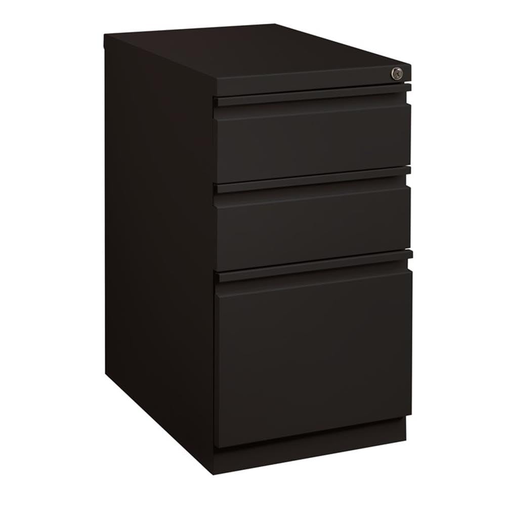 HIRSH - 23" Deep Mobile Pedestal File Cabinet 3 Drawer Box-Box-File, Letter Width, Black