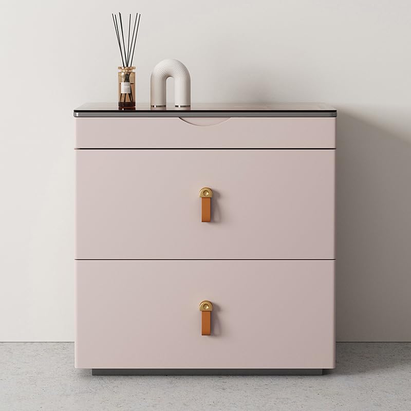 Glass Top Storage Nightstand