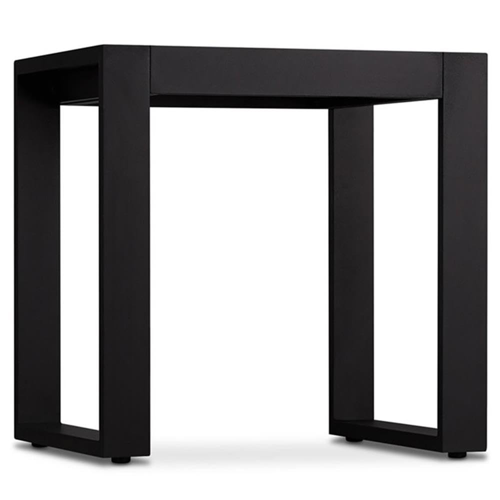 Aluminum Outdoor End Table, Grey
