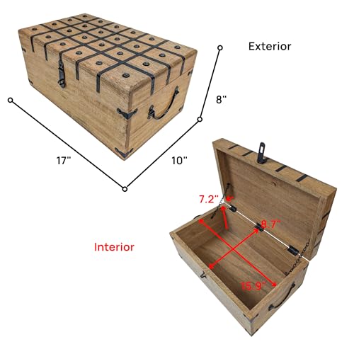 Handmade Pirate Treasure Chest – Wooden Storage Box